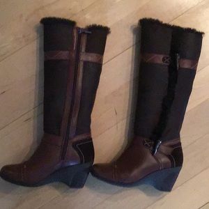 Blondo Knee high brown suede & leather  boots